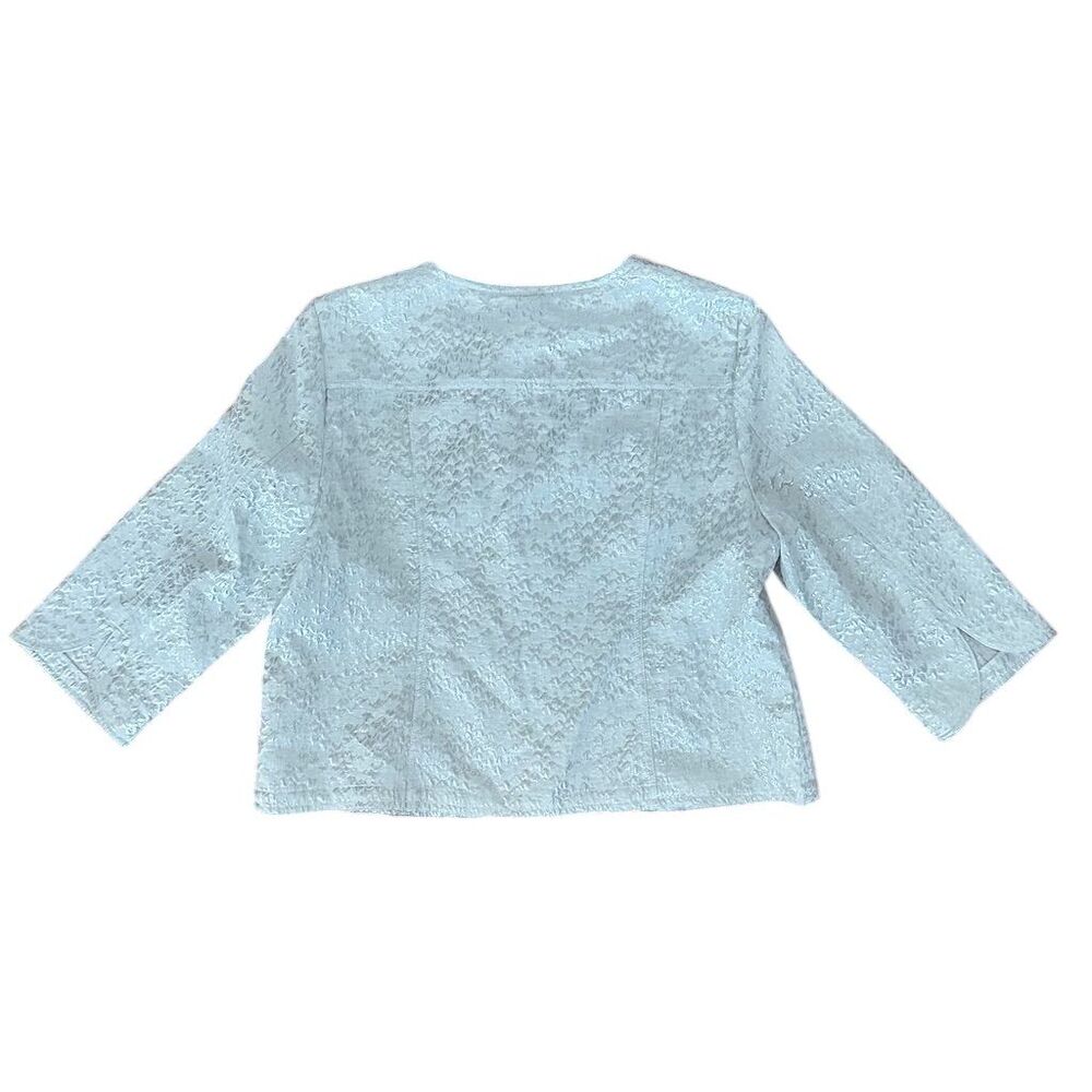 Ruby Rd. Beige Lace Button-Up Blazer - image 4